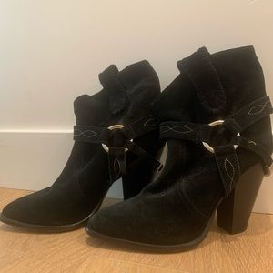 Isabel marant rawson black heel bootie 39 8
